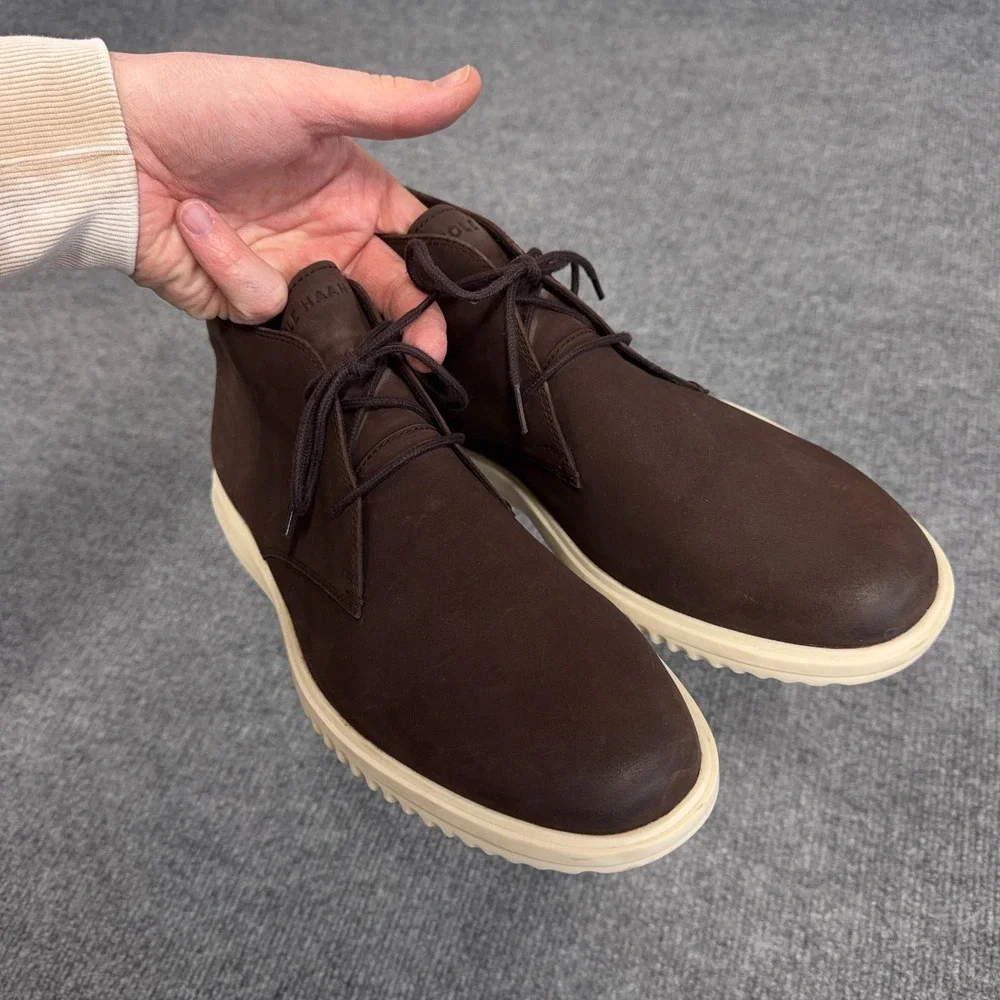 Cole Haan Grand+ Men's Size 11 Shoes Brown Leather Comfort Chukka Boots